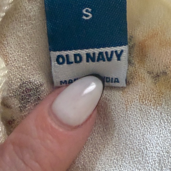 Old Navy Light Yellow Floral Short-Sleeve Midi Dress - Picture 5 of 6